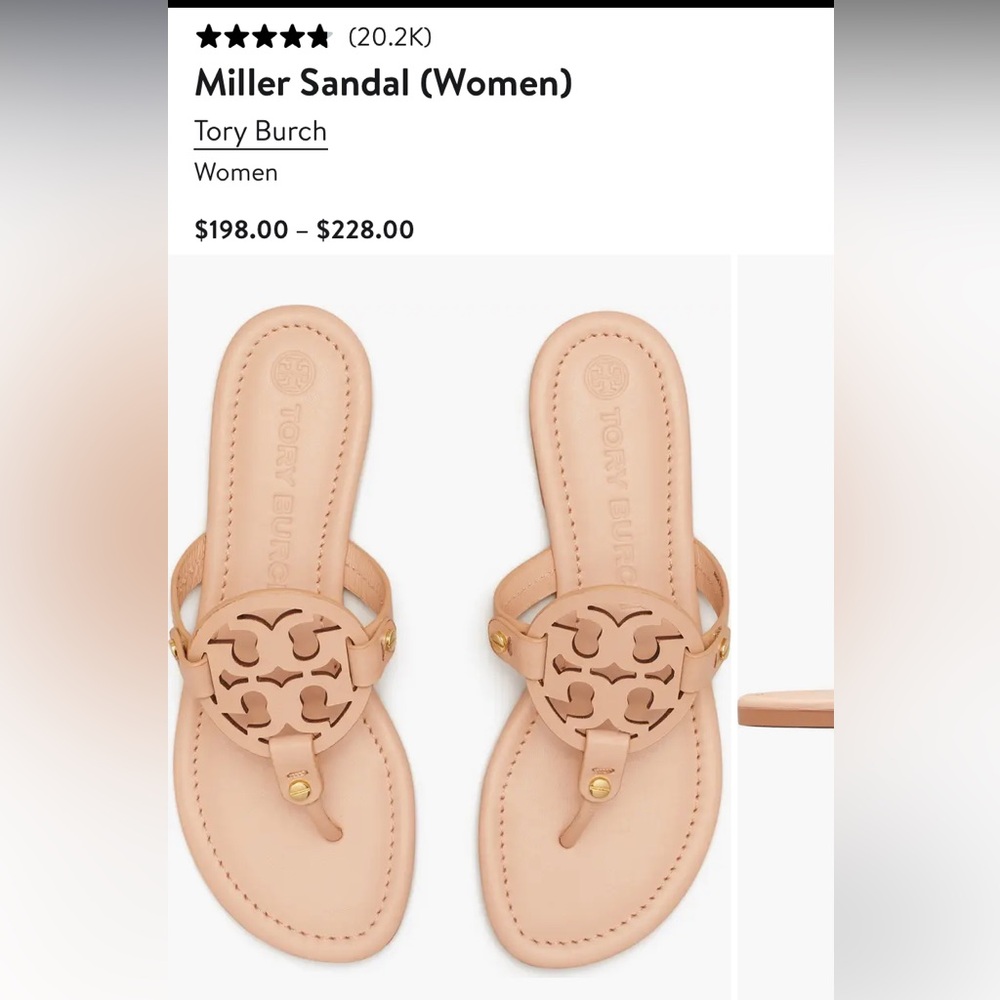 Tory Burch Tan Miller Sandals Elegant Leather Design